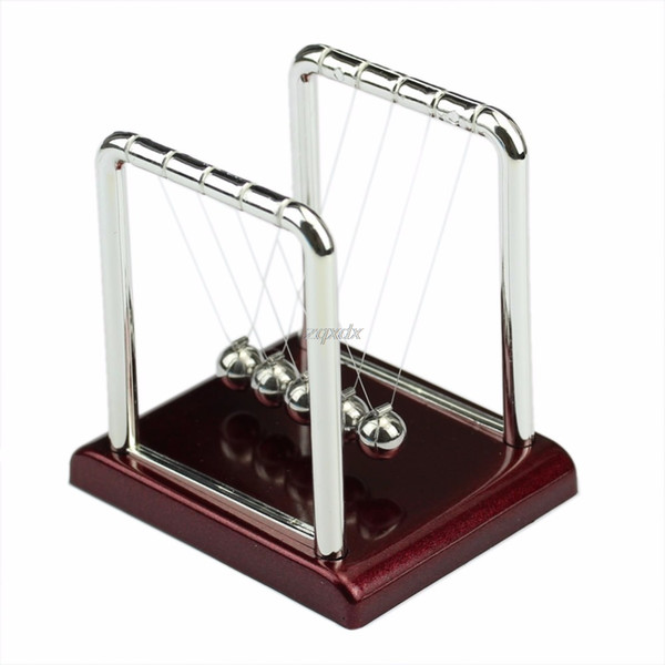 Steel Newton's Cradle Balance Ball Physics Science Pendulum Desk Fun Toy Gift Drop ship