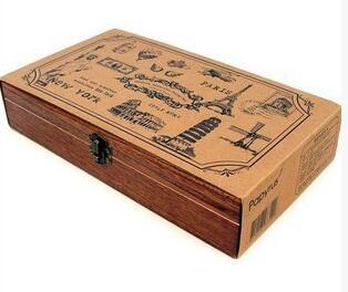 20 sets New Creative Antique Memories Wooden Stamp Set/DIY Stamp/DIY Funny Work/Wooden Box/15pcs/set