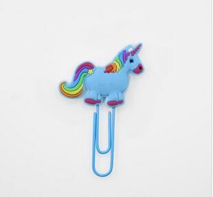 Free Shipping Creative Unicorn Bookmark Cute Kawaii Book Markers Paper Clip For Kids Students Office School Supplies Korean Stationery