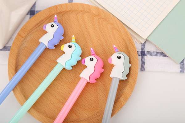 Hot Sale Girl Heart Cartoon Unicorn Student Writing Pen Office Eexamination High Quality Luxury Limited Office Material School Supplies