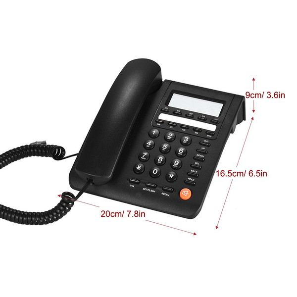 Desktop Corded Telephone Fixed Phone LCD Display for Office Home Call Center Office Company Hotel Cable De Telefono for Home or Office