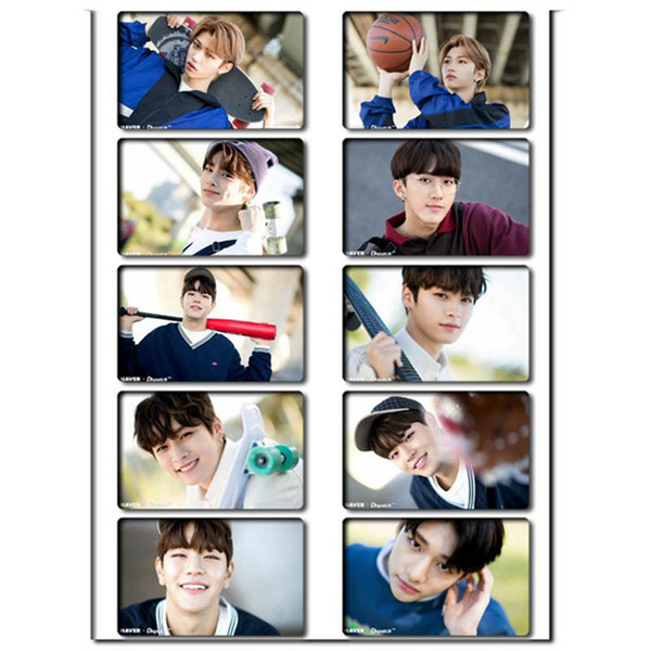 10pcs/set K-POP STRAY KIDS Sticky Photo Cards New Fashion Frosted Bus Card Stickers Gift For Fans Collection