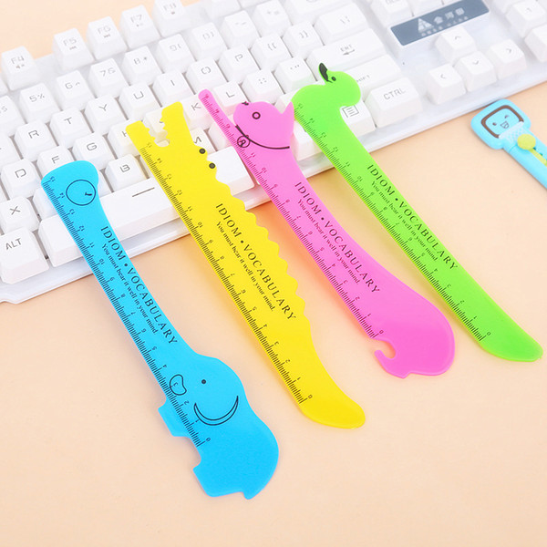 Kawaii candy color Cartoon Animal Ruler for Measuring Drawing Kids Students Cute Gift Creative Artistic papelaria regua regla