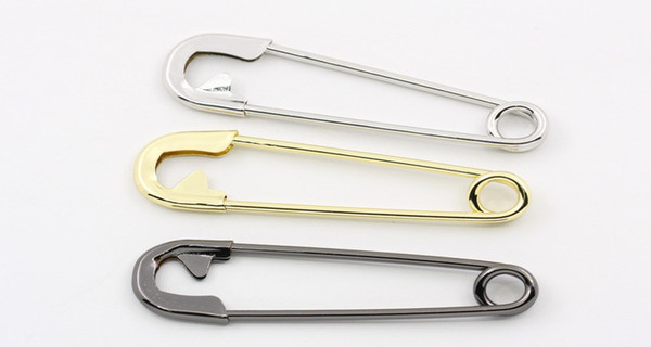 500 pcs/ set, free shipping 3.2x90mm big size paper clip safty pins,brooch wholesale