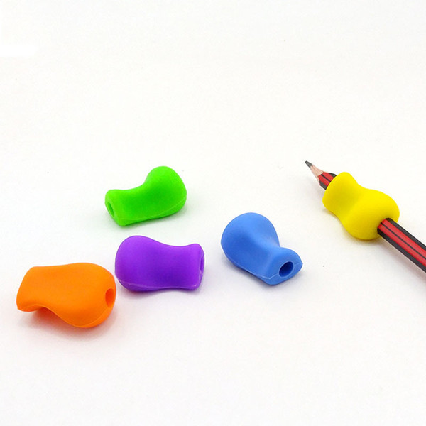 5pcs Silicone Pencil Holder Pen Writing Aid Grip Posture Correction Tool Stationery Children Kids Pen Control Right Writing