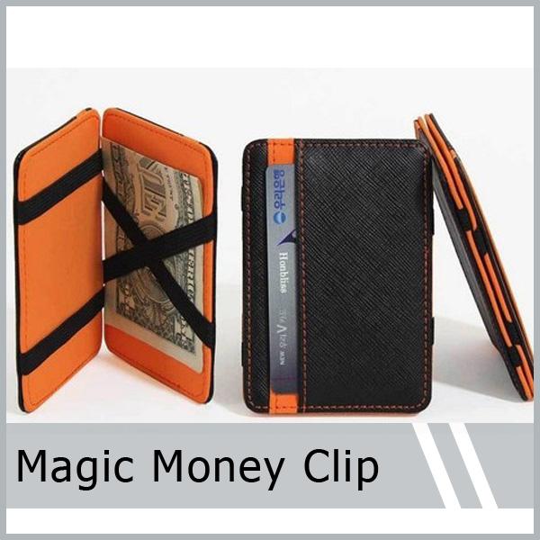 Men's Leather Magic Money Clip Slim Wallet ID Credit Card Holder Case Purse Cheapest Price