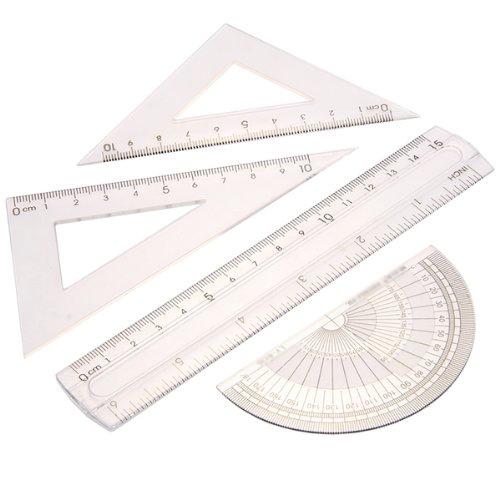 FS Hot Students Maths Geometry Stationery Ruler Set Squares Protractor order<$18no track