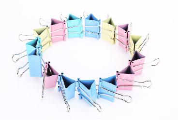 Colorful Metal Binder Clips 15mm Notes Letter Paper Clip Office Supplies Color Random Office Binding Products 50Pcs