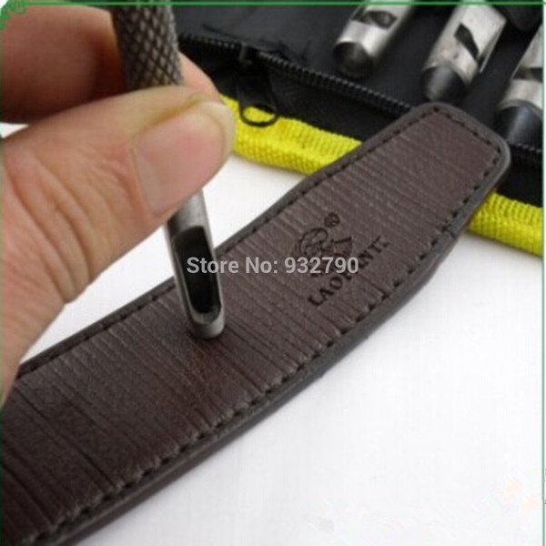 9pcs Men Women Leather Belt Watch Gasket Belt Hollow Hole Punching Punch Cutter Hand Tool 2.5-10mm Leatherworking Tools Cutters order<$18no