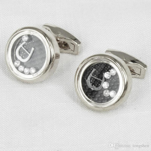 1 Pair silver Aigner cufflink Twist Cuff Sleeve Men's Cufflinks good quality French style Luxury Cufflinks