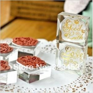 10Style Wish Words DIY Funny Rubber Crystal Valentine Message Stamp Set for Diary Scrapbooking Photo Album Decoration Cute Gift