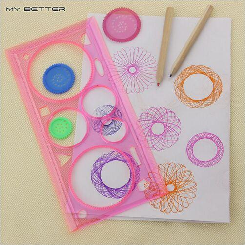 Spirograph Multifunctional Geometric Ruler Drafting Tools Stationery Students Office Supplies 10 pcs