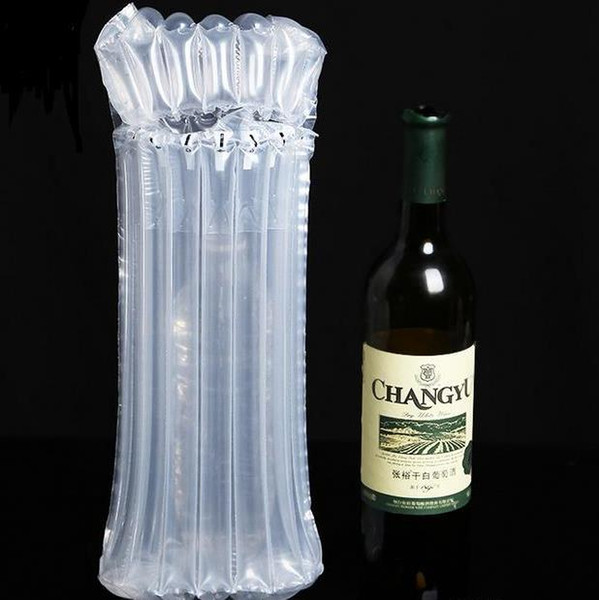 32*8cm Air Dunnage Bag Air Filled Protective Wine bottle Wrap Inflatable Air Cushion Column Wrap Bags with a free pump