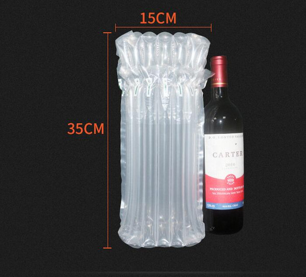 Thickened red wine column bag Inflatable Wine Bottle(35cm) Air Dunnage Bag Shockproof Shatterproof (More Than 150pcs With A Free Pump)