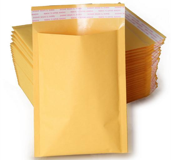 kraft paper Envelopes Air Mail Air Bags Packing Bubble Cushioning Padded Envelopes Wrap Golden 160mm*140mm 6.29*5.5inch drop shipping