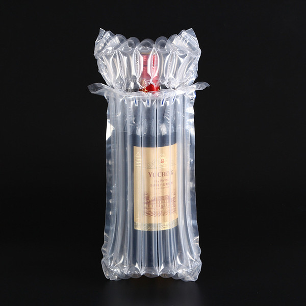 32*8cm Air Dunnage Bag Air Filled Protective Wine bottle Wrap Inflatable Air Cushion Column Wrap Bags with a free pump