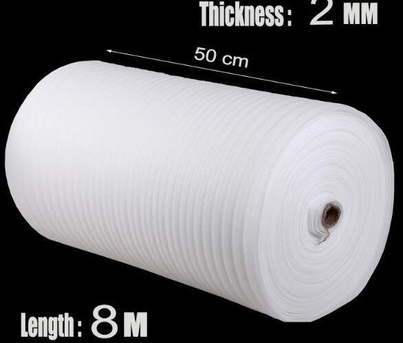 -0.5*8m 1Pcs 2mm EPE Cushion Shipping Pre-cut Roll Polyethylene Packing Foam Material EPEE Cutting Laser Verpakkings Materiaal