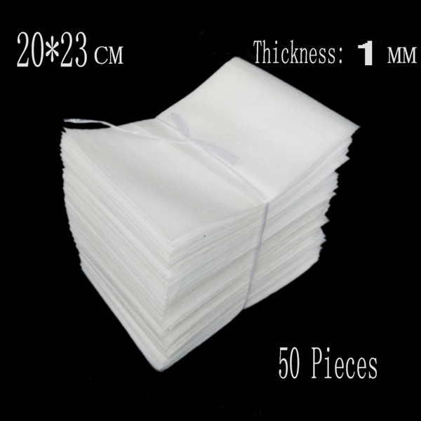 Wholesale-20*23cm 50Pcs 1mm Cushion Brand EPE Packaging Bags Protective Wrap Foam Packing Film Material Shipping Pack Polypropylene Strap