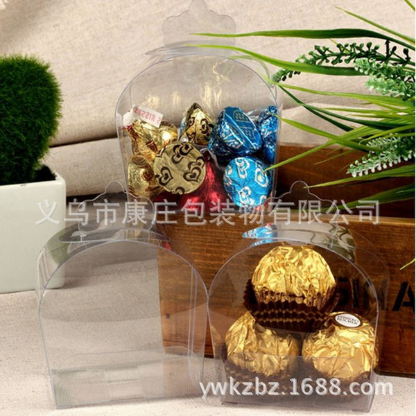 Transparent box shaped pastry European West pumpkin cart box number P6