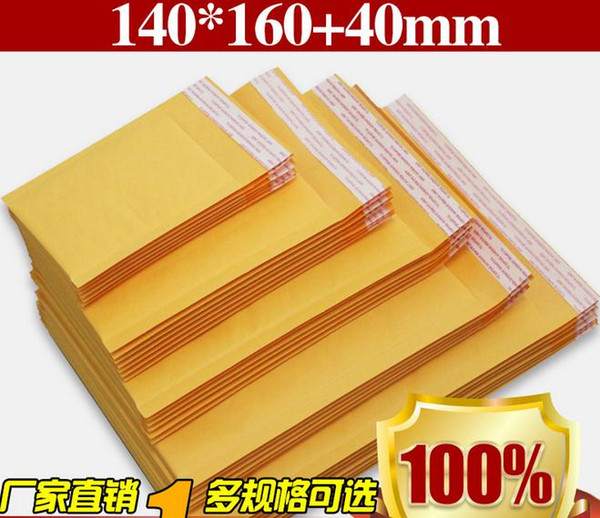 Yellow kraft paper Envelopes Air Mail Air Bags Packing Bubble Cushioning Padded Envelopes Wrap 160mm*140mm 6.29*5.5inch drop shipping