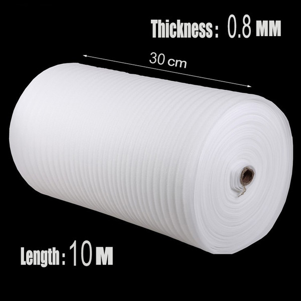 Wholesale-0.3*10m 1Pcs 0.8mm Brand Cushion Foam Wrap Rolls EPE Packing Material Laser Protective Film Cushion Roll Shipping EPE Foam Sheet