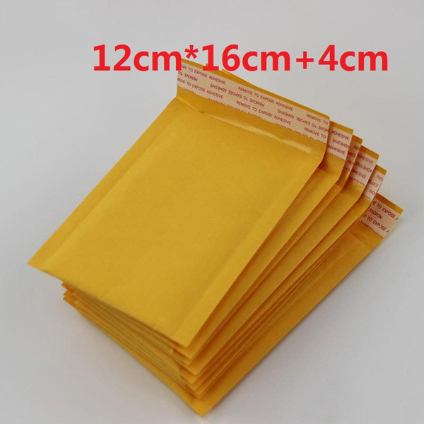 4.7*6.3 inch 12*16cm+4cm Kraft Bubble Mailers Envelopes Wrap Bags Padded Envelope Mail Packing Pouch Jewellery packing Free Shipping