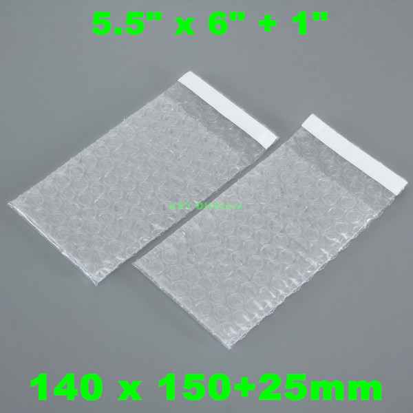 High Quality Air Bubble Bags Self Seal Plastic Clear Packing Pouches Smooth on Both Sides 5.5