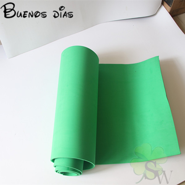 A grade dark green A Grade Environmental Eva foam sheets,Punch foam,children school Handmade cosplay material Size 50cm*200cm