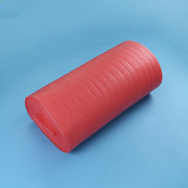 New EPE pearl cotton red color filled shockproo Burbuja Cushion Bubble Roll wrap Polietileno Emballage Bulle Packing Film Materials