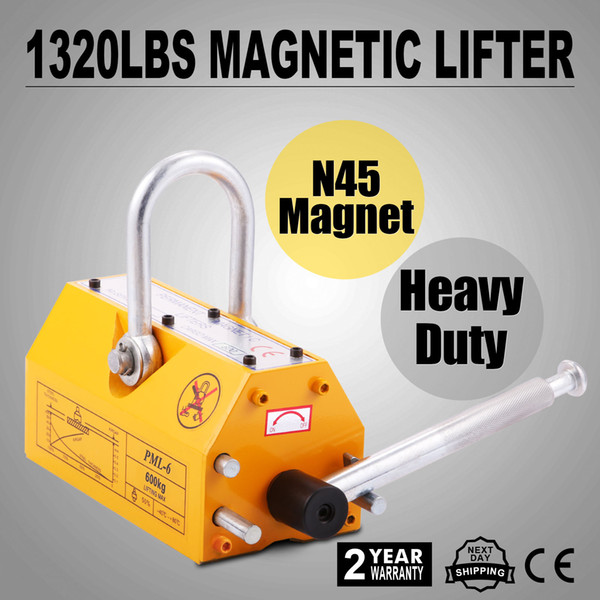 600 KG Steel Magnetic Lifter Heavy Duty Crane Hoist Lifting Magnet 1320lb