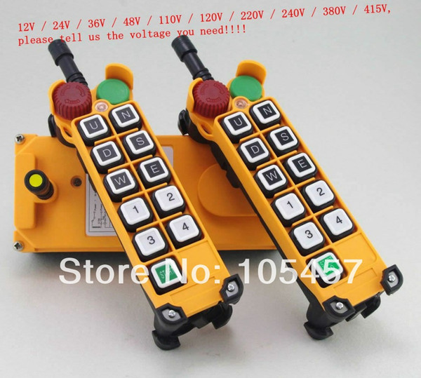 5 Motion 1 Speed 2 transmitters Hoist Crane Truck Radio Remote Control System with Emergency-Stop Tell us the voltage you need order<$18no t