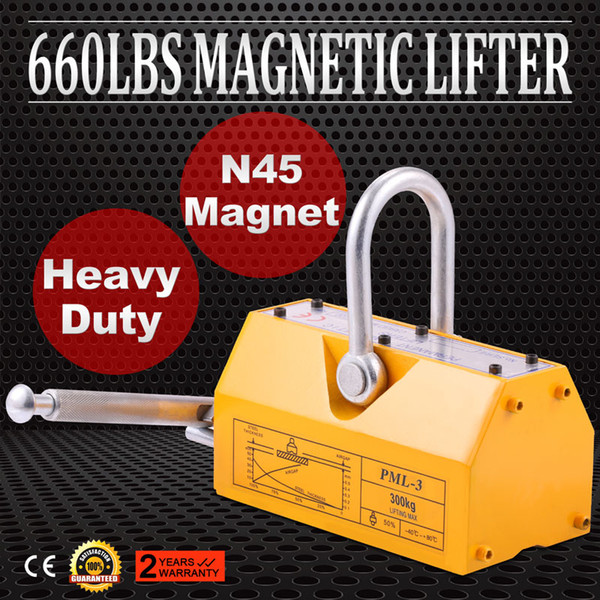 Factory price 300 KG Steel Magnetic Lifter Heavy Duty Crane Hoist Lifting Magnet 660lb