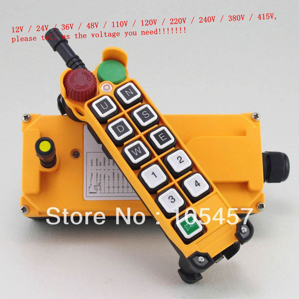 5 Motion 1 Speed Hoist Crane Truck Radio Remote Control System with Emergency-Stop Tell us the voltage you need order<$18no track