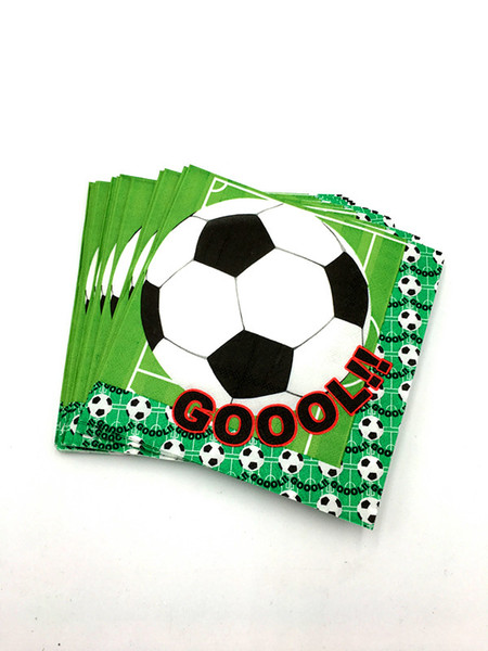 20pcs/lot football napkins kids birthday wedding party supplies football paper napkins happy birthday party supplies