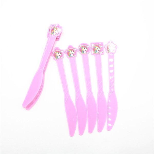 Disposable Forks Knives Spoons Pink Unicorn Birthday Party Decorations Kids Baby Shower Party Supplies Favor For Girl