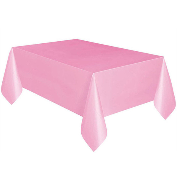 Solid Color Disposable Tablecloth Table Cover temporary Birthday Party Wedding Party Tablecover Supply White Blue Pink #919