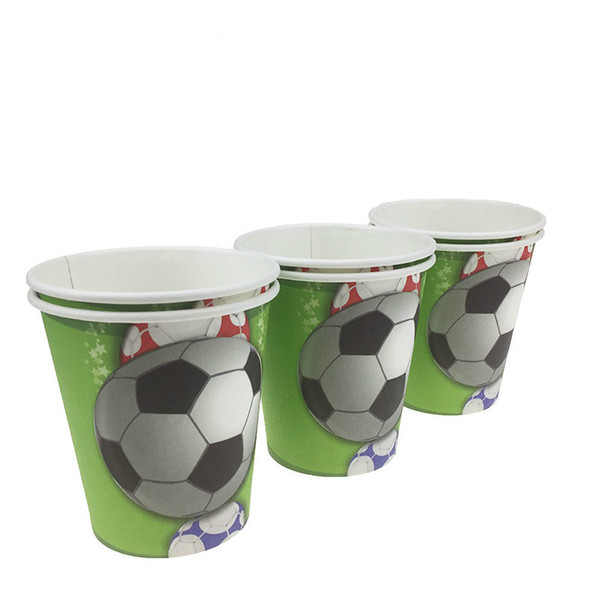 Football Disposable paper Cups new lovely Birthday Party Decorations Kids Baby Shower Supplies Party Favors 96pcs/lot