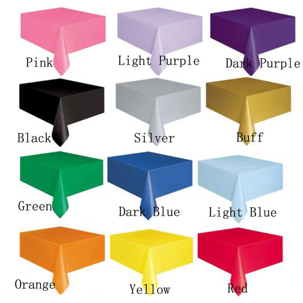 Multicolor Waterproof Tablecloth Plastic Disposable Tablecovers Oilproof Table Cloth Party Catering Events Tableware