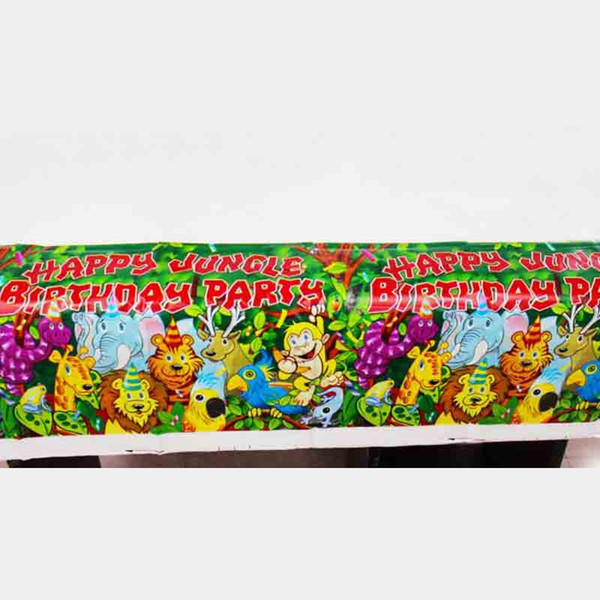 1 PCS Birthday Party Kids Favors Jungle Animals Theme Plastic Tablecover Baby Shower Party Lion Tablecloth Decoration Supplies