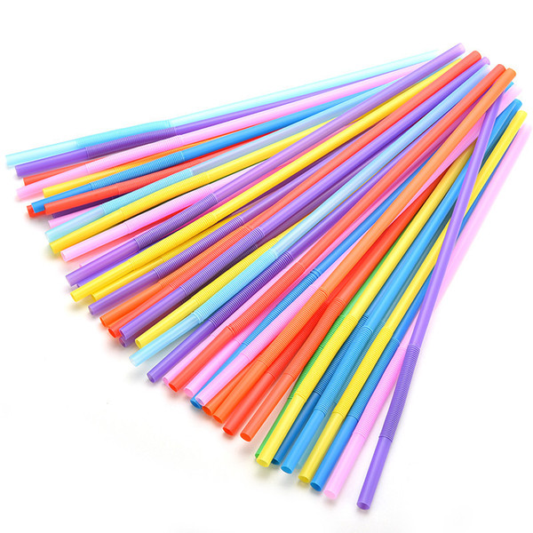 50 Pcs Flexible Plastic Bendy Mixed Colours Party Disposable Drinking Straws Kids Birthday Wedding Decoration Event Supplies