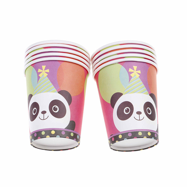 10pcs/lot panda paper cups baby shower party decoration theme cups birthday party cupplies