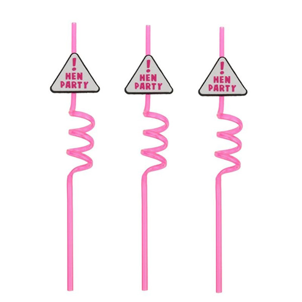 3pcs Creative English Word Funny Party Prop Drinking Straw Hen Party Straw for Festival Club