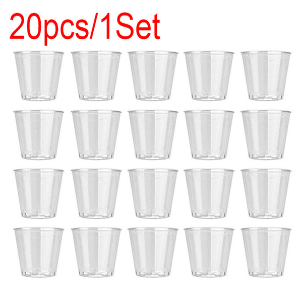 Clear Plastic Disposable Party Shot Glasses Jelly Cups Tumblers Birthday 2017 new bar wine glasses