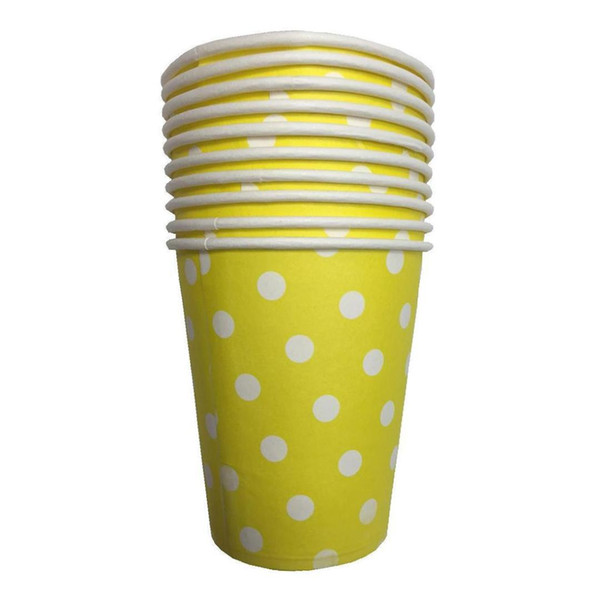 Practical Boutique 10pcs Polka Dots Paper Tableware Cups Birthday Party Wedding Events Drinking