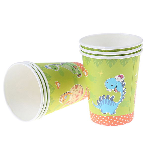 6 PCS 7.5*8.5cm Dinosaur theme party decoration disposable tableware paper cups cup Party Supplies