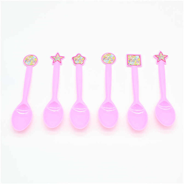 6pc/set spoon birthday activity disposable tableware holiday happy birthday theme candy theme party supplies