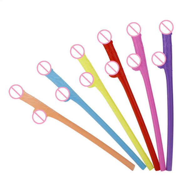 6pcs/pack 19cm Funny Drinking Straws Hen Party willy Straws Jok Straw event Bacheloree party supplies