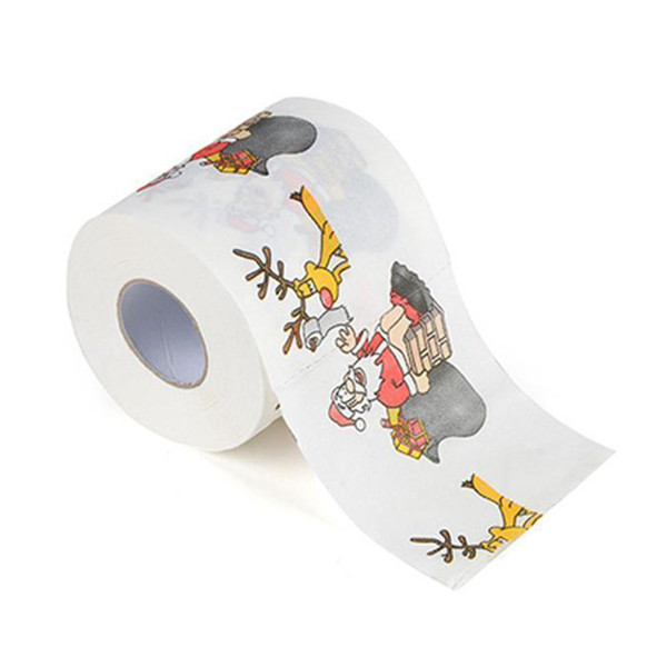 Soft Printing Toilet Tissue Decorative Gift Christmas Paper Roll Restaurant