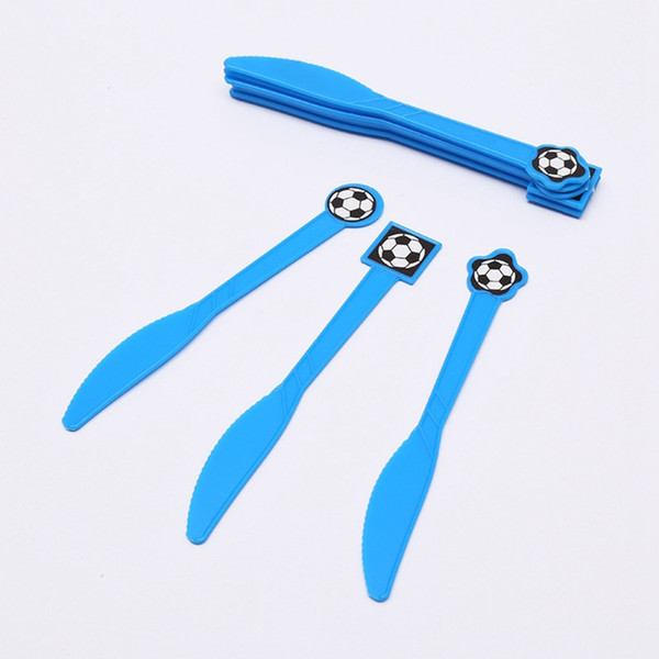 10pcs Football Series Knives Home Supplies Child's Birthday Holiday Graduation Universal Theme Football Event Party Decoration