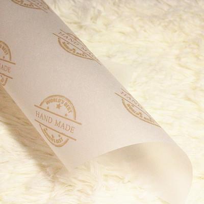 Wholesale 100pcs/lot HANDMADE Packaging Paper For Homemade Soap Tissue Wax Paper Printed Greaseproof Paper Gift Wrapping Paper Free Shipping